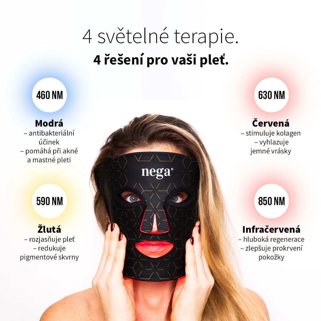 4 typy LED světelné terapie